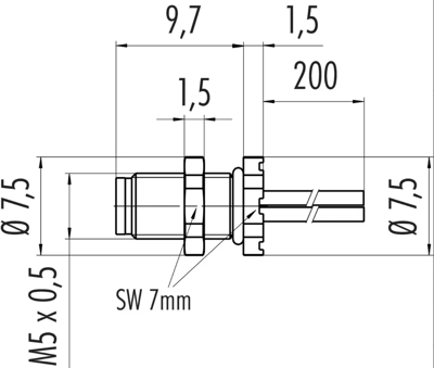 09 3105 86 03 binder Sensor-Aktor Kabel Bild 2