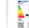 LED-Lampe, G13, 24 W, 2400 lm, 240 V (AC), 3000 K, 300 °, matt, warmweiß, F