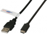 USB 2.0 Anschlusskabel, USB Stecker Typ C auf USB Stecker Typ A, 0.5 m, schwarz