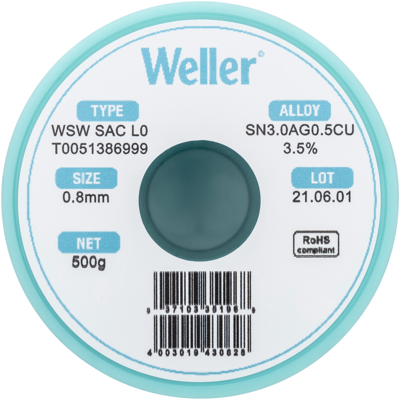 WSW SAC L0 0,8MM 500G Weller Solder Wires Image 3