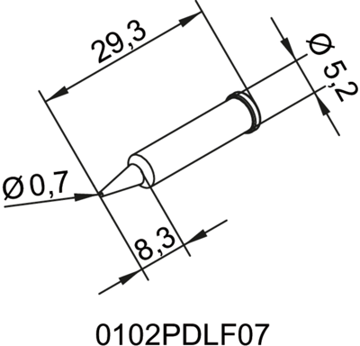 0102PDLF07/SB Ersa Lötspitzen, Entlötspitzen und Heißluftdüsen Bild 2