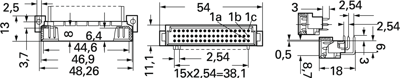 09231326921 Harting DIN Messerleisten, DIN Federleisten Bild 2