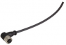 Sensor-Aktor Kabel, M12-Kabeldose, abgewinkelt auf offenes Ende, 4-polig, 10 m, PUR, schwarz, 21348700491100