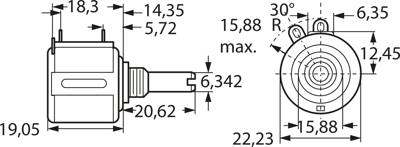 3540S-1-102L Bourns Electronics GmbH Potentiometer Bild 2