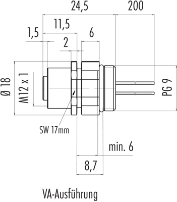 76 2732 0111 00004-0200 binder Sensor-Aktor Kabel Bild 2