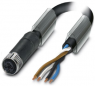 Sensor-Aktor Kabel, M12-Kabeldose, gerade auf offenes Ende, 4-polig, 10 m, PUR, schwarz, 12 A, 1408826