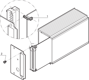 HF-Kassette Befestigungswinkel für Leiterplatte, oben