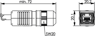 100007463 Telegärtner Modularsteckverbinder Bild 2