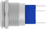 Schalter, 1-polig, silber, beleuchtet (rot/gelb), 3 A/250 VAC, Einbau-Ø 19.2 mm, IP67, 1-2317404-1