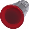 Pilzdrucktaster, beleuchtbar, tastend, Bund rund, rot, Einbau-Ø 22.3 mm, 3SU1051-1ED20-0AA0