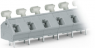 Leiterplattenklemme, 10-polig, RM 10 mm, 0,08-2,5 mm², 24 A, Käfigklemme, grau, 256-610/334-000