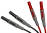 Messleitung mit (4 mm Stecker, gerade) auf (4 mm Stecker, gerade), 1.2 m, schwarz/rot, CAT III