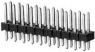 Stiftleiste, 2-polig, RM 2.54 mm, gerade, schwarz, 5-146253-1