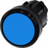 Drucktaster, unbeleuchtet, rastend, Bund rund, blau, Einbau-Ø 22.3 mm, 3SU1000-0AA50-0AA0