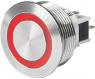 Drucktaster, 1-polig, silber, beleuchtet (RGB), 3 A/250 VAC, Einbau-Ø 16 mm, 16,1 mm, IP66/IP67, 3-146-914
