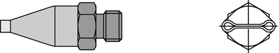 FD2 NOZZLE Weller Lötspitzen, Entlötspitzen und Heißluftdüsen Bild 2