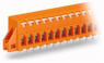 Leiterplattenklemme, 10-polig, RM 5.08 mm, 0,08-2,5 mm², 16 A, Käfigklemme, orange, 741-240
