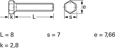 M4X8 I4017-8.8:A2K Schrauben, Gewindestangen Bild 2