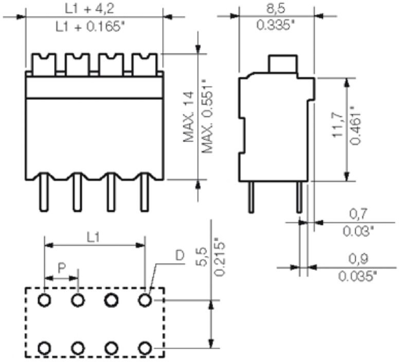 1825660000 Weidmüller PCB Terminal Blocks Image 3