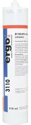 3110 SUPER RTV-SILIKON SCHWARZ 310ML Ergo Sealants, Potting Compounds