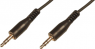 Audio-Verbindungskabel, 3,5 mm-Stereo Stecker, gerade auf 3,5 mm-Stereo Stecker, gerade, 2,5 m, vernickelt, schwarz