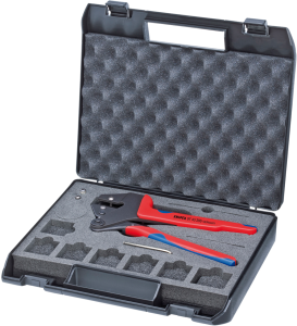 Basishandzange ohne Matrize für Auswechselbare Crimpeinsätze, 0,03-35,0 mm², AWG 32-2, Knipex, 97 43 200