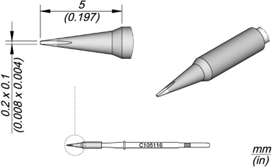 C105116 JBC Lötspitzen, Entlötspitzen und Heißluftdüsen