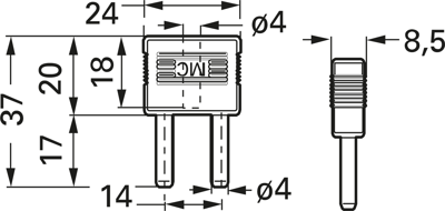 24.0004-28 Stäubli Electrical Connectors Kurzschlussstecker