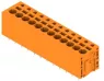 Leiterplattenklemme, 12-polig, RM 5 mm, 0,12-2,5 mm², 20 A, Federklemmanschluss, orange, 1330550000