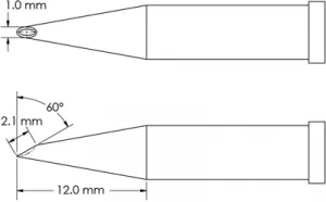 GT4-HF6010V METCAL Soldering tips, desoldering tips and hot air nozzles