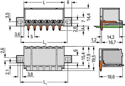 2092-1430/005-000 WAGO PCB Connection Systems Image 2