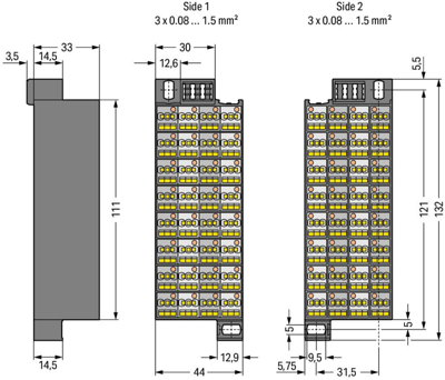 726-121 WAGO Interfacesteckverbinder, Bus Steckverbinder Bild 3