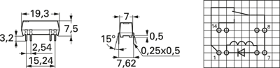 DIP12-1C90-51D Standex Electronics Reedrelais Bild 2