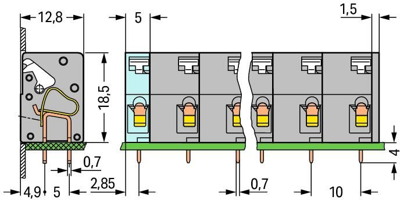 741-503 WAGO PCB Terminal Blocks Image 2