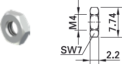 22.6610 Stäubli Electrical Connectors Muttern, Scheiben, Ringe