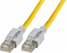 Patchkabel mit beleuchtbaren Steckern, RJ45-Stecker, gerade auf RJ45-Stecker, gerade, Cat 6A, S/FTP, LSZH, 1 m, gelb