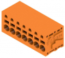 Leiterplattenklemme, 7-polig, RM 5 mm, 0,12-2,5 mm², 20 A, Federklemmanschluss, orange, 1332020000