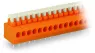 Leiterplattenklemme, Drücker, 1,5 mm², RM 3,81 mm,9-polig, Push-in CAGE CLAMP®, orange