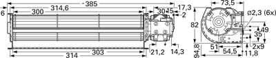 832-123-0505 Heidrive Querstromgebläse, Diagonallüfter