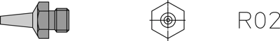R02 Weller Soldering tips, desoldering tips and hot air nozzles