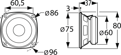 FRS 8 JS 8 OHM VISATON Akustische Signalgeber Bild 2