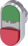 Doppeldrucktaster, beleuchtbar, tastend, Bund rund, grün/rot, Einbau-Ø 22.3 mm, 3SU1050-3BB42-0AA0