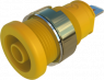 4 mm Einbaubuchse, Flachsteckanschluss, Einbau-Ø 12.2 mm, CAT III, gelb, SEB 2610 F4,8 NI GE