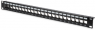 Modular Patch Panel, geschirmt 24-Port, blank, 1HE, Rack Mount, Schwarz RAL 9005