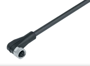 Sensor-Aktor Kabel, M8-Kabeldose, abgewinkelt auf offenes Ende, 4-polig, 1 m, PUR, schwarz, 4 A, 79 3384 52 04