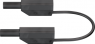 Messleitung mit (4 mm Stecker, gefedert, gerade) auf (4 mm Stecker, gefedert, gerade), 500 mm, schwarz, PVC, 2,5 mm², CAT III