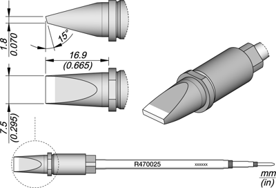 R470025 JBC Lötspitzen, Entlötspitzen und Heißluftdüsen