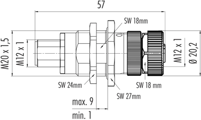 09 5245 00 04 binder Sensor-Aktor Adapter Bild 2