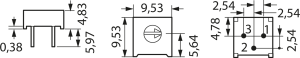 3386P-1-500TLF Bourns Electronics GmbH Trimmpotentiometer Bild 2