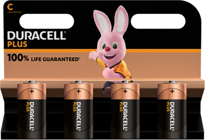 PLUS-C K4 Duracell Rundzellen, 9V-Blöcke